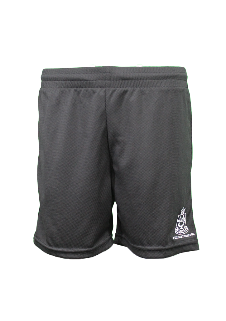 Wellesley College PE Shorts Black